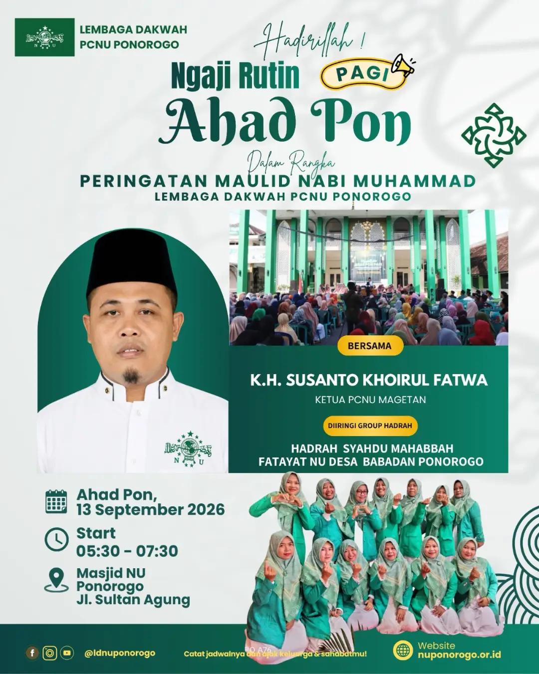 Pengajian Rutin Ahad Pon