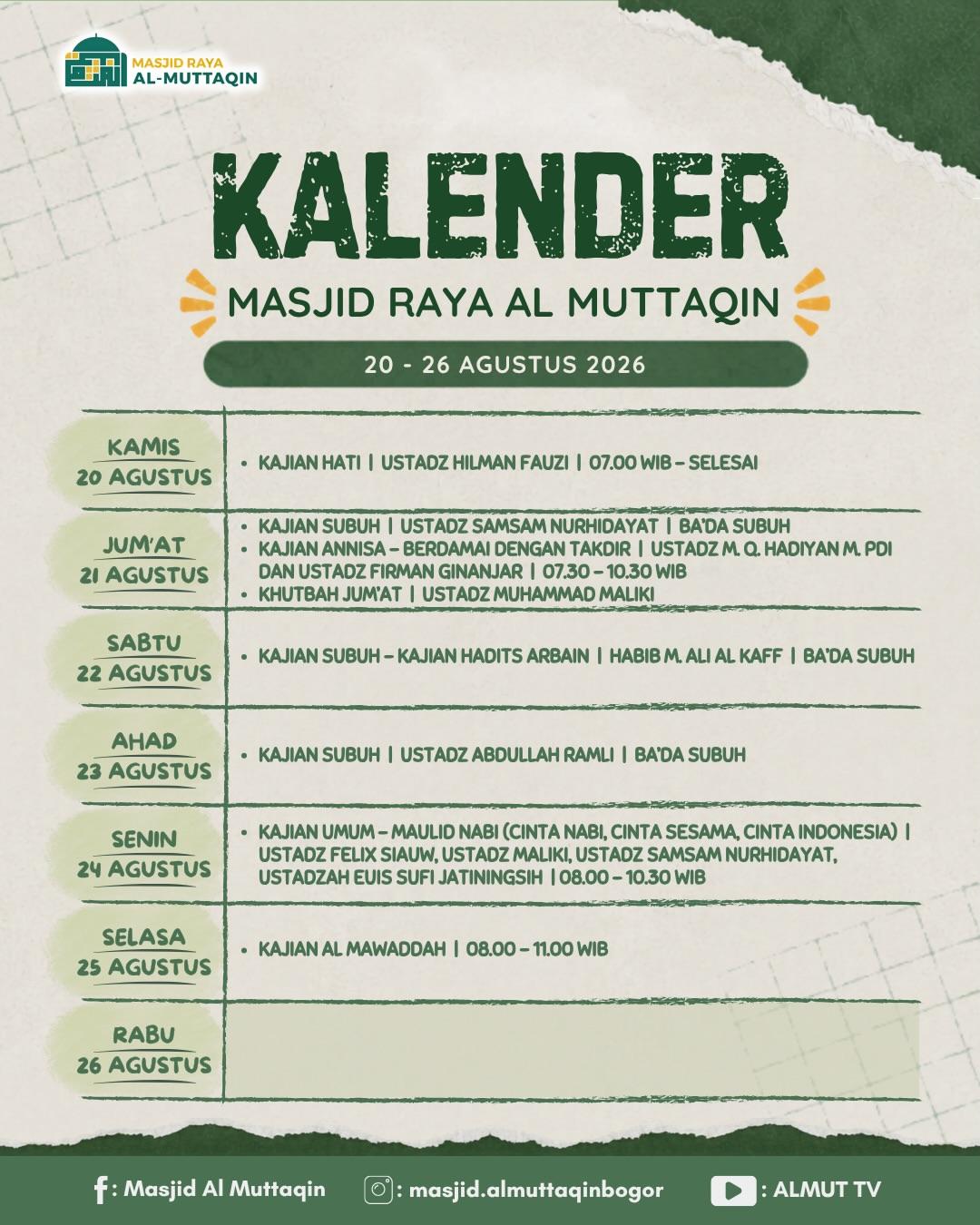 Kajian Umum - Maulid Nabi (Cinta Nabi, Cinta Sesama, Cinta Indonesia)