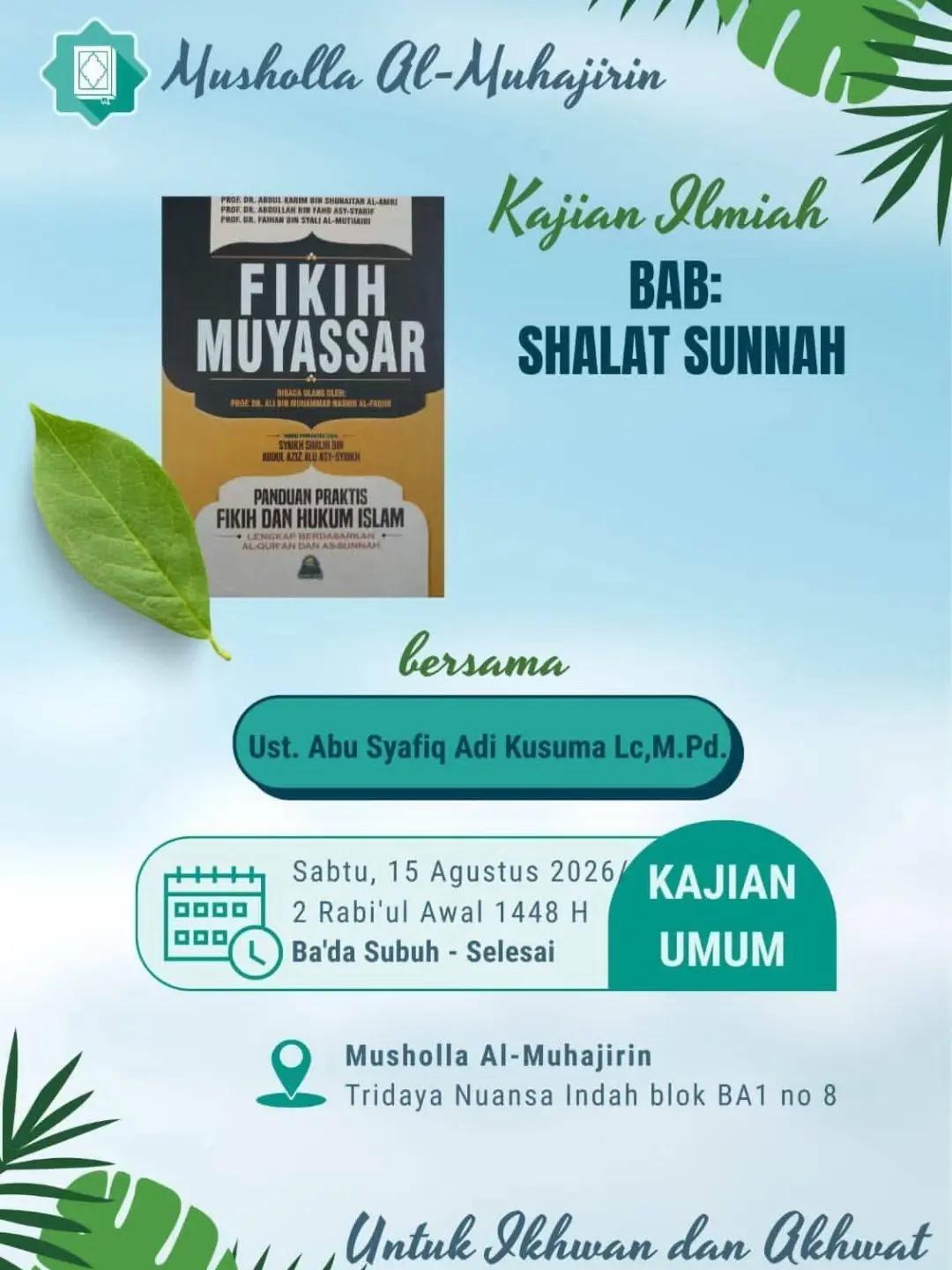 Kajian Ilmiah Fikih Shalat Sunnah
