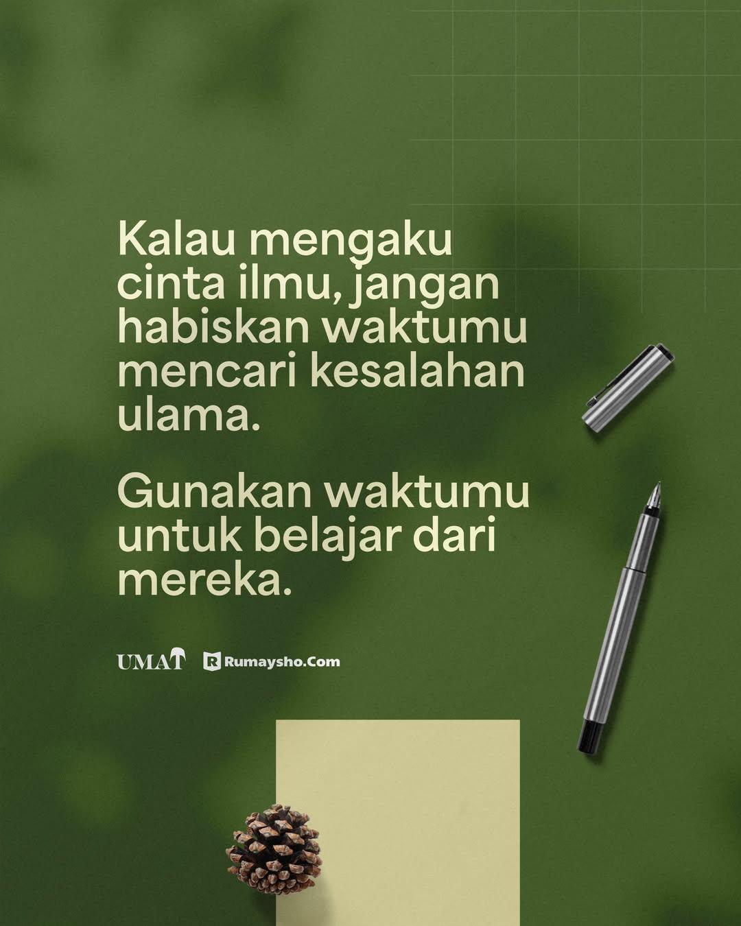 CINTA ILMU, CINTA ULAMA