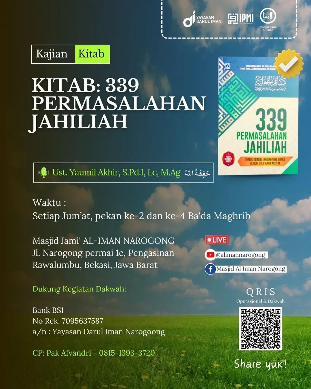 Kajian Kitab Permasalahan Jahiliah