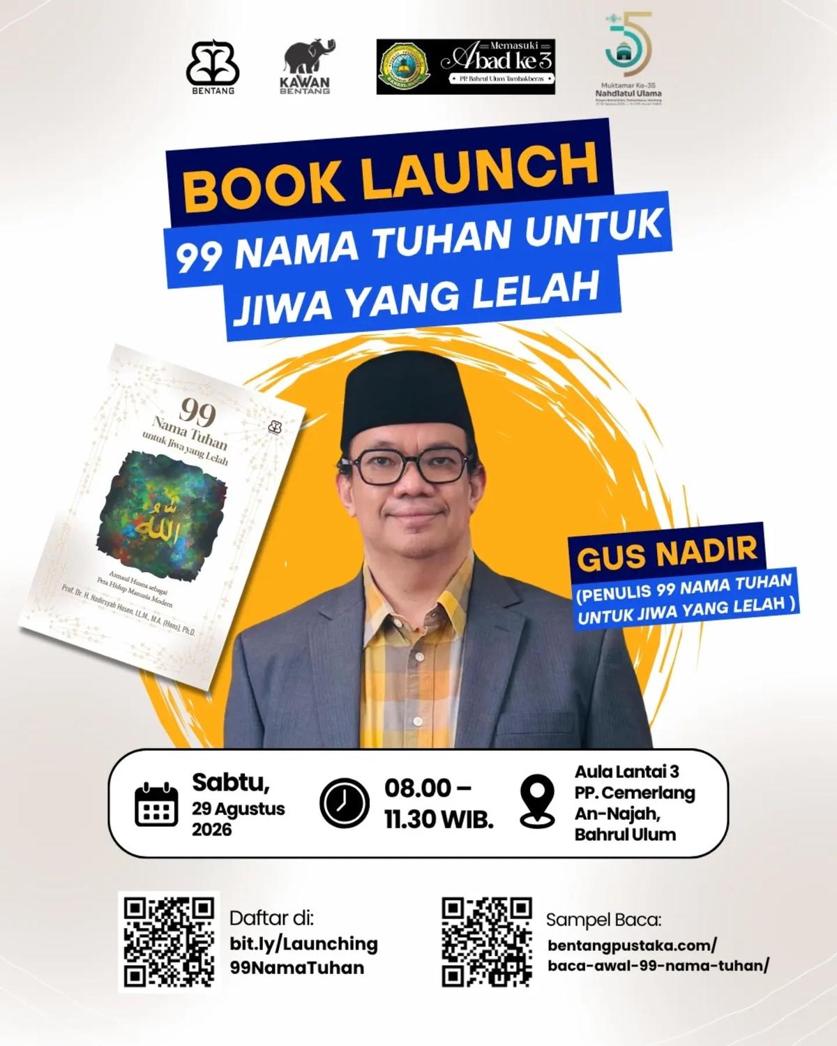 Soft Launching Buku 99 Nama Tuhan untuk Jiwa yang Lelah