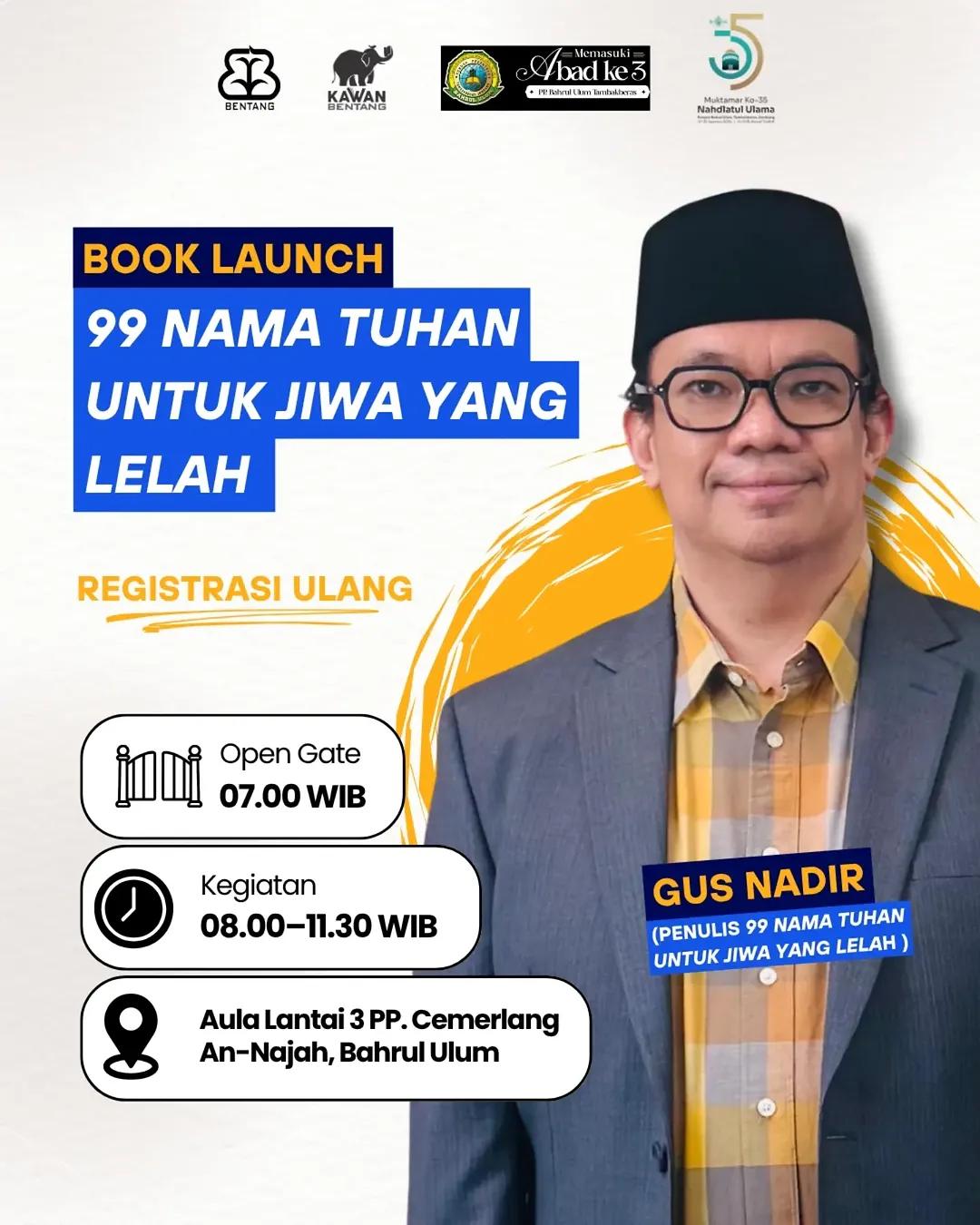 Book Launch 99 Nama Tuhan untuk Jiwa yang Lelah
