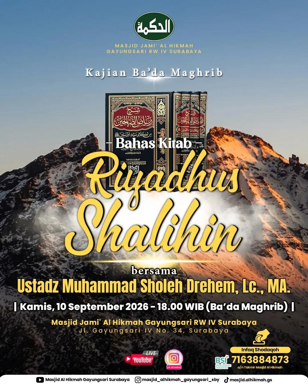 Bahas Kitab 'Riyadhus Shalihin'