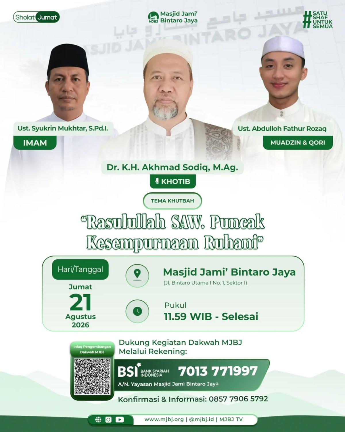 Sholat Jum'at: Rasulullah SAW. Puncak Kesempurnaan Ruhani