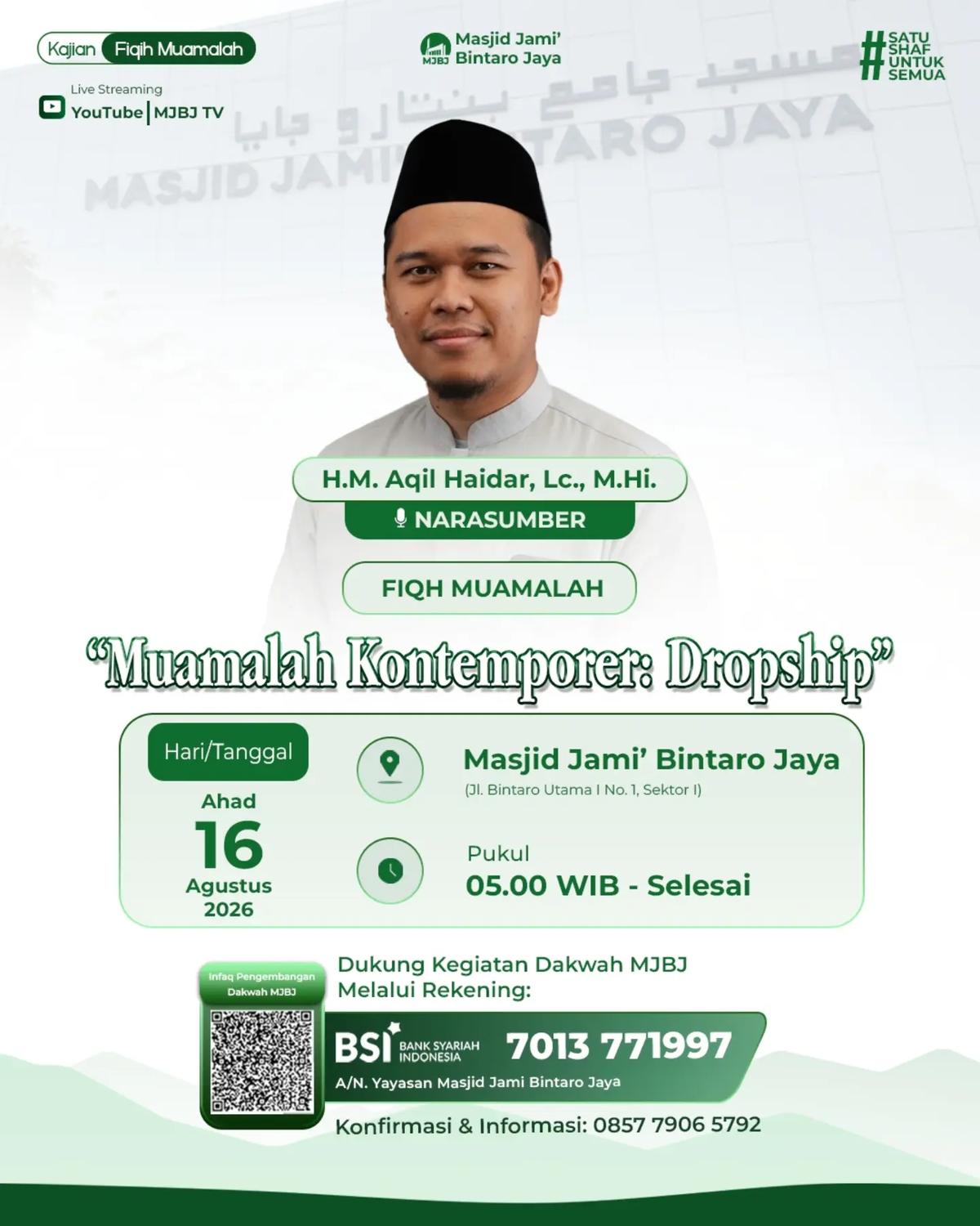 Kajian Kitab Fiqh Muamalah: Muamalah Kontemporer: Dropship
