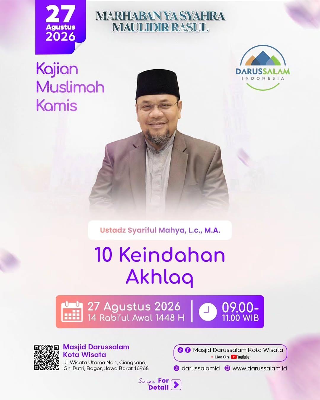 Kajian Muslimah: 10 Keindahan Akhlaq