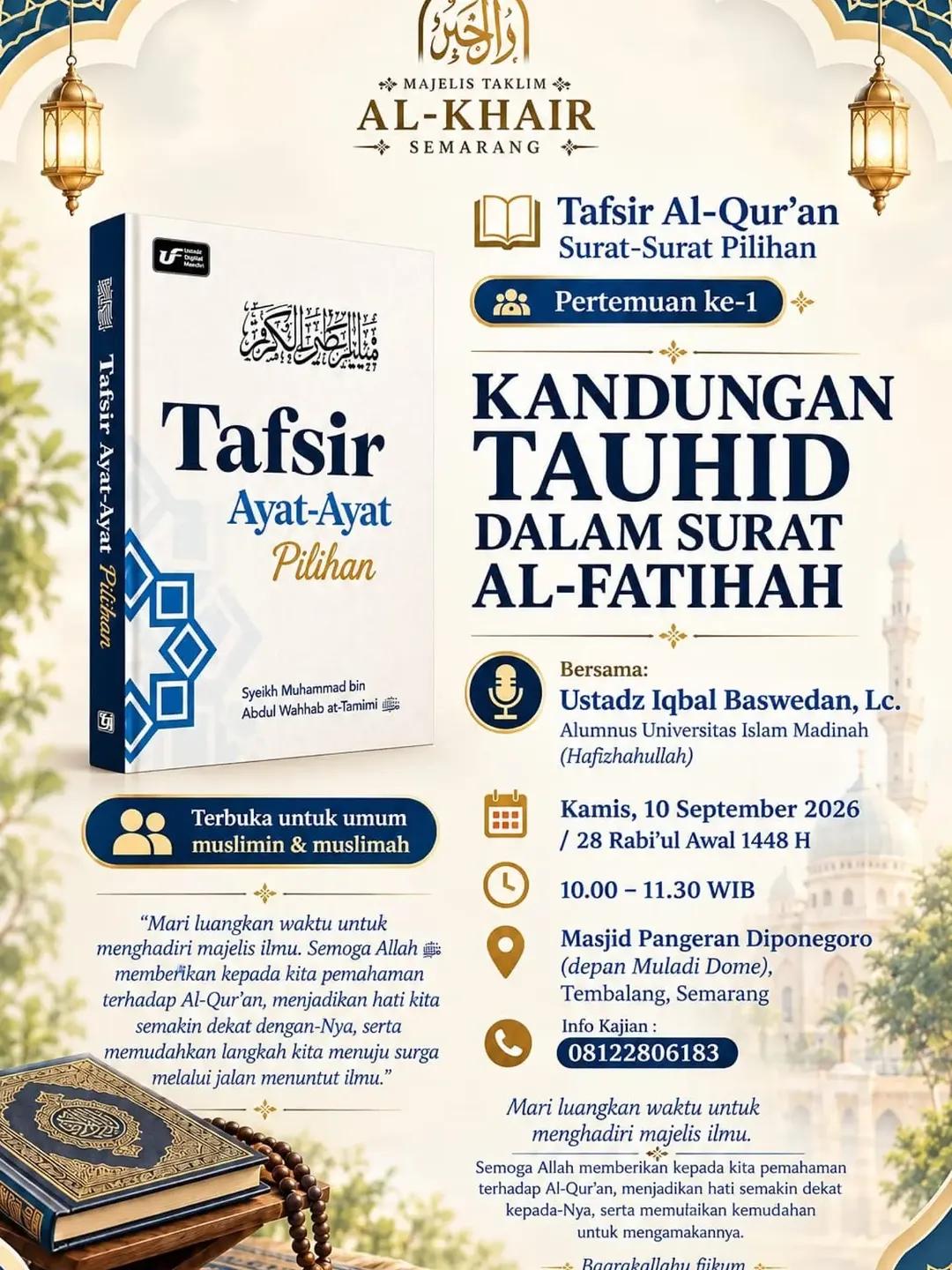 Kandungan Tauhid dalam Surat Al-Fatihah