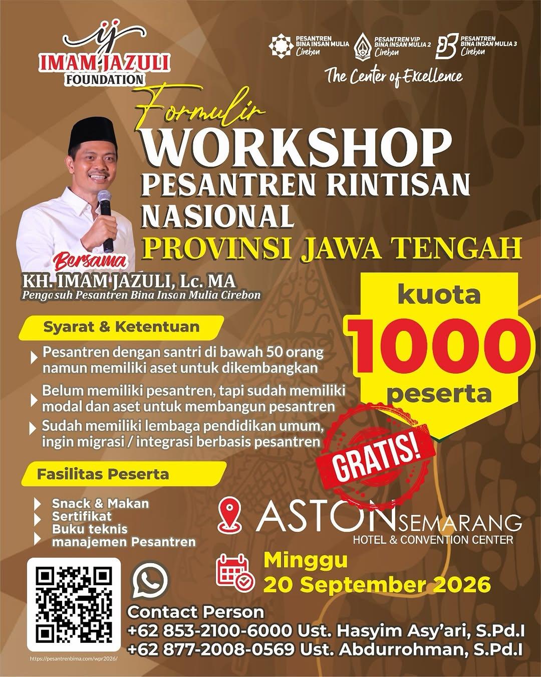 Workshop Pesantren Rintisan Nasional Provinsi Jawa Tengah