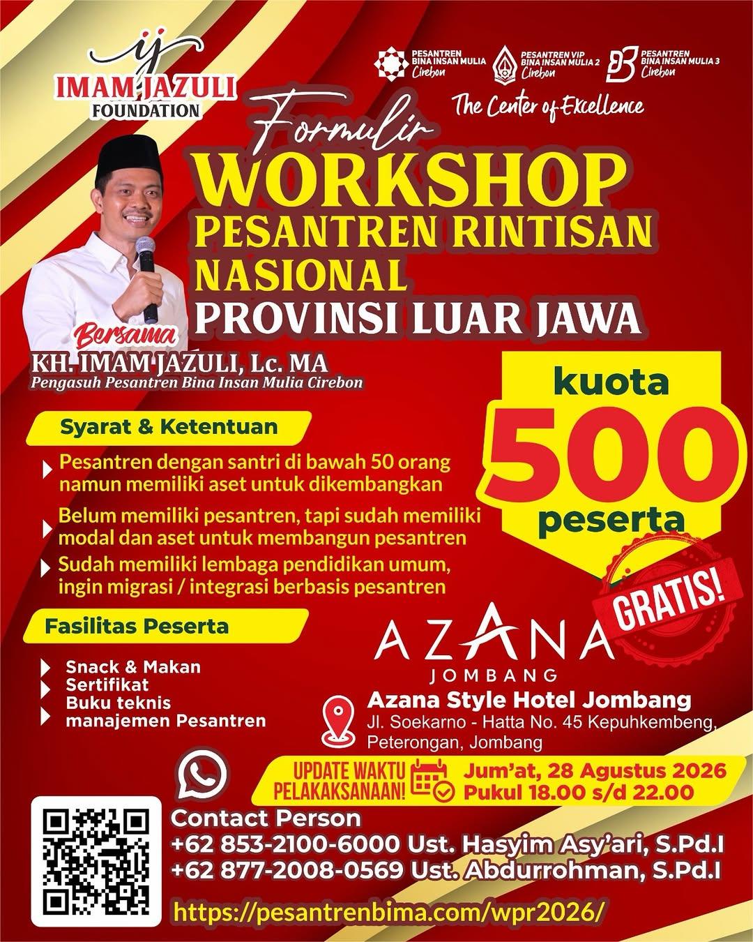 Workshop Pesantren Rintisan Nasional Provinsi Luar Jawa