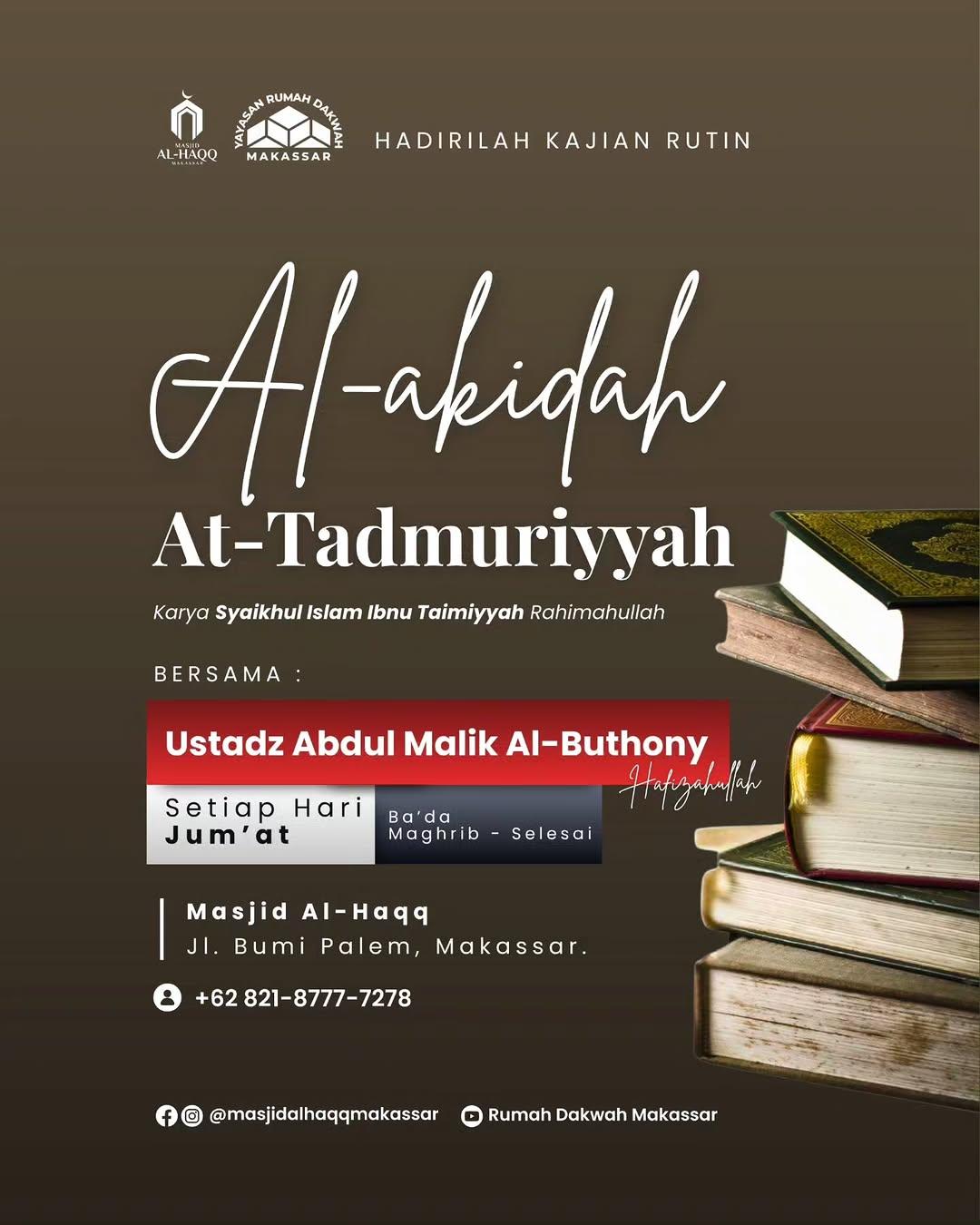 Kajian Rutin Kitab Al-Akidah At-Tadmuriyyah
