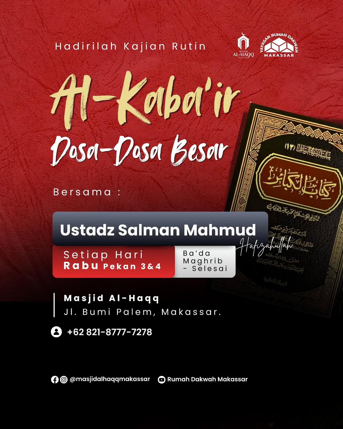 Kajian Kitab Al-Kaba'ir | Dosa-Dosa Besar