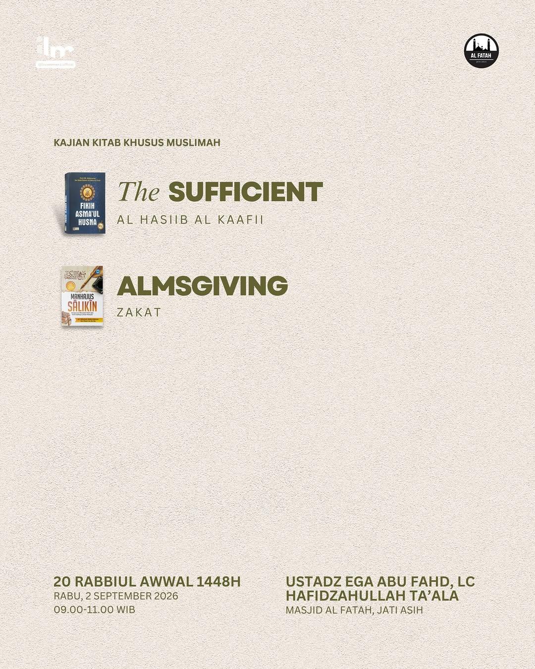 Kajian Offline Akhwat Kitab Fikih Asmaul Husna & Manhajus Salikin