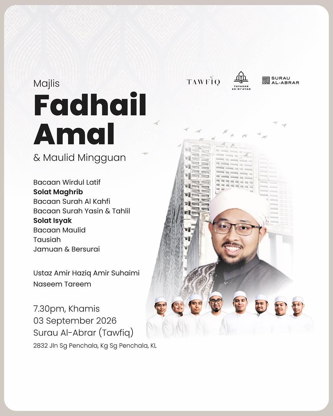 Majlis Fadhail Amal & Maulid Mingguan