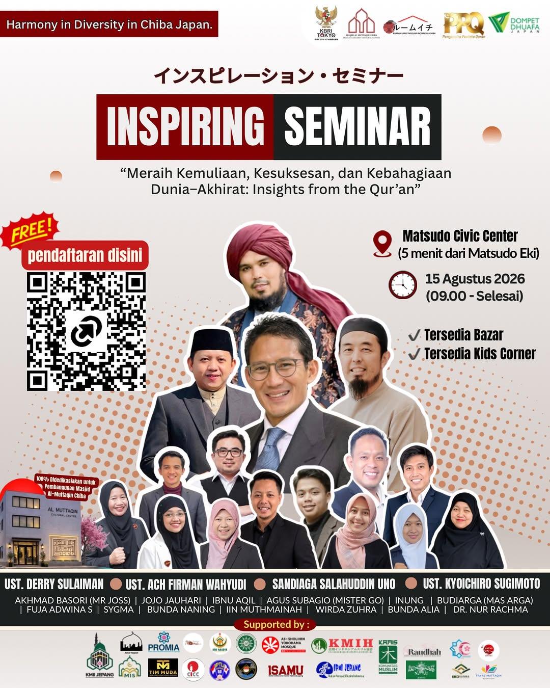 INSPIRING SEMINAR “Meraih Kemuliaan, Kesuksesan, dan Kebahagiaan Dunia-Akhirat: Insights from the Qur’an”
