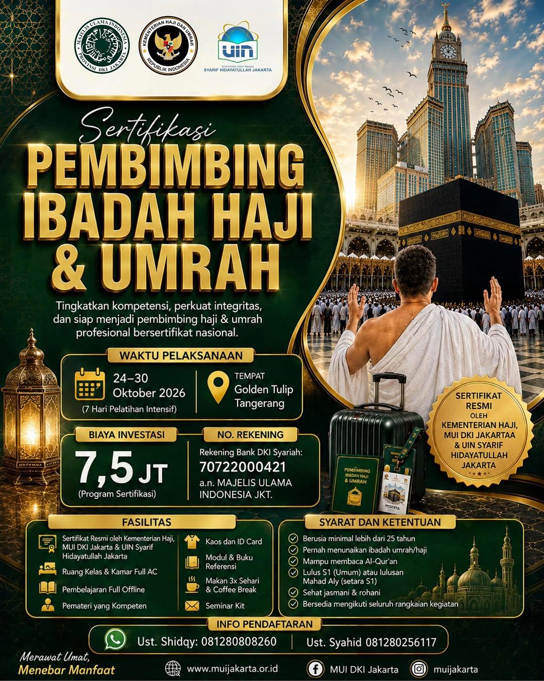 Pelatihan Sertifikasi Pembimbing Haji dan Umrah