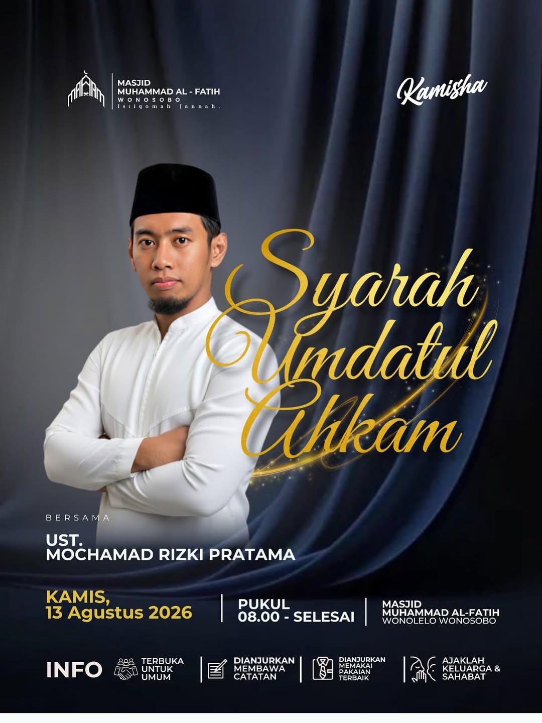 Kajian Kamis Dhuha (Kamisha) : Syarah Umdatul Ahkam