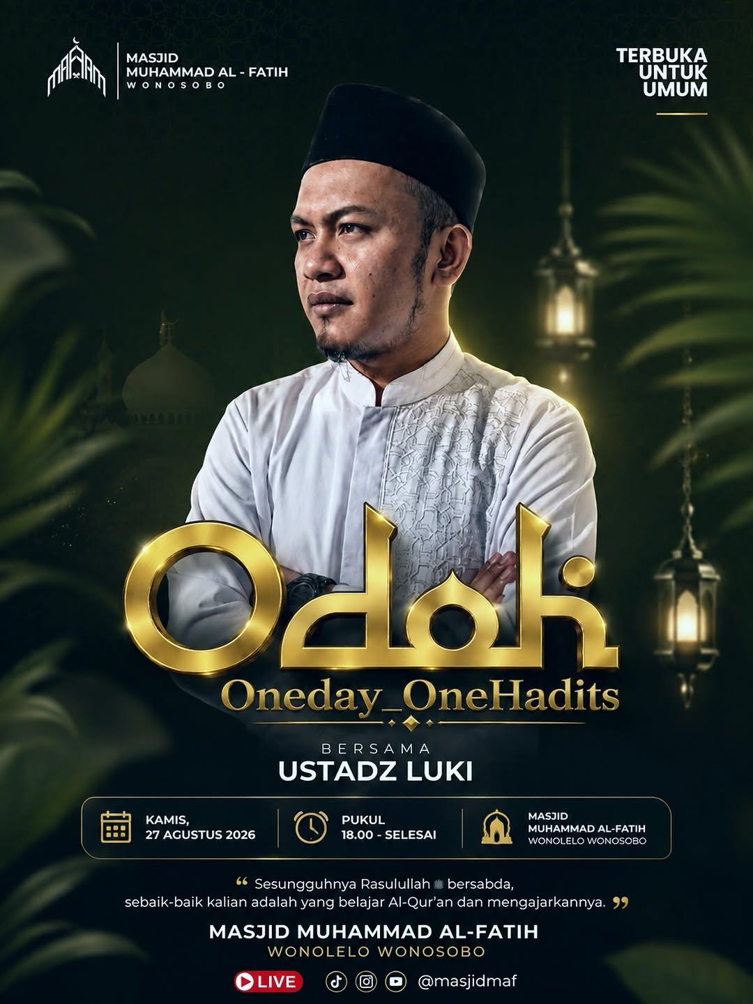 Kajian One Day One Hadist (Odoh)