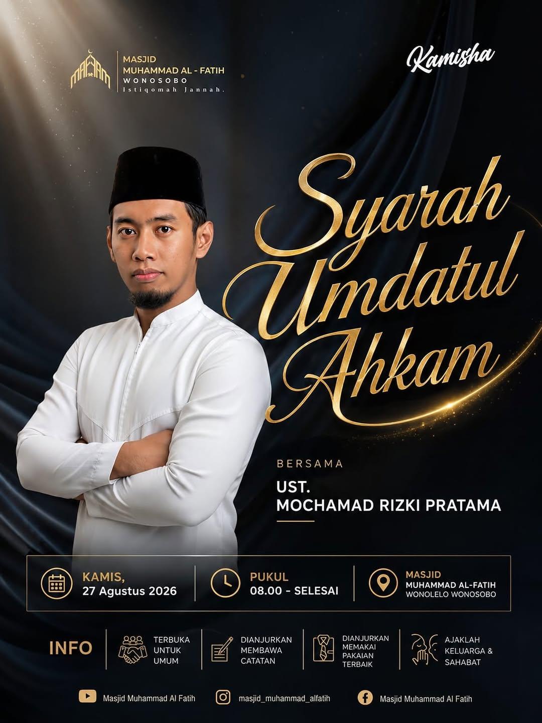 Kajian Kamis Dhuha (Kamisha) : Syarah Umdatul Ahkam
