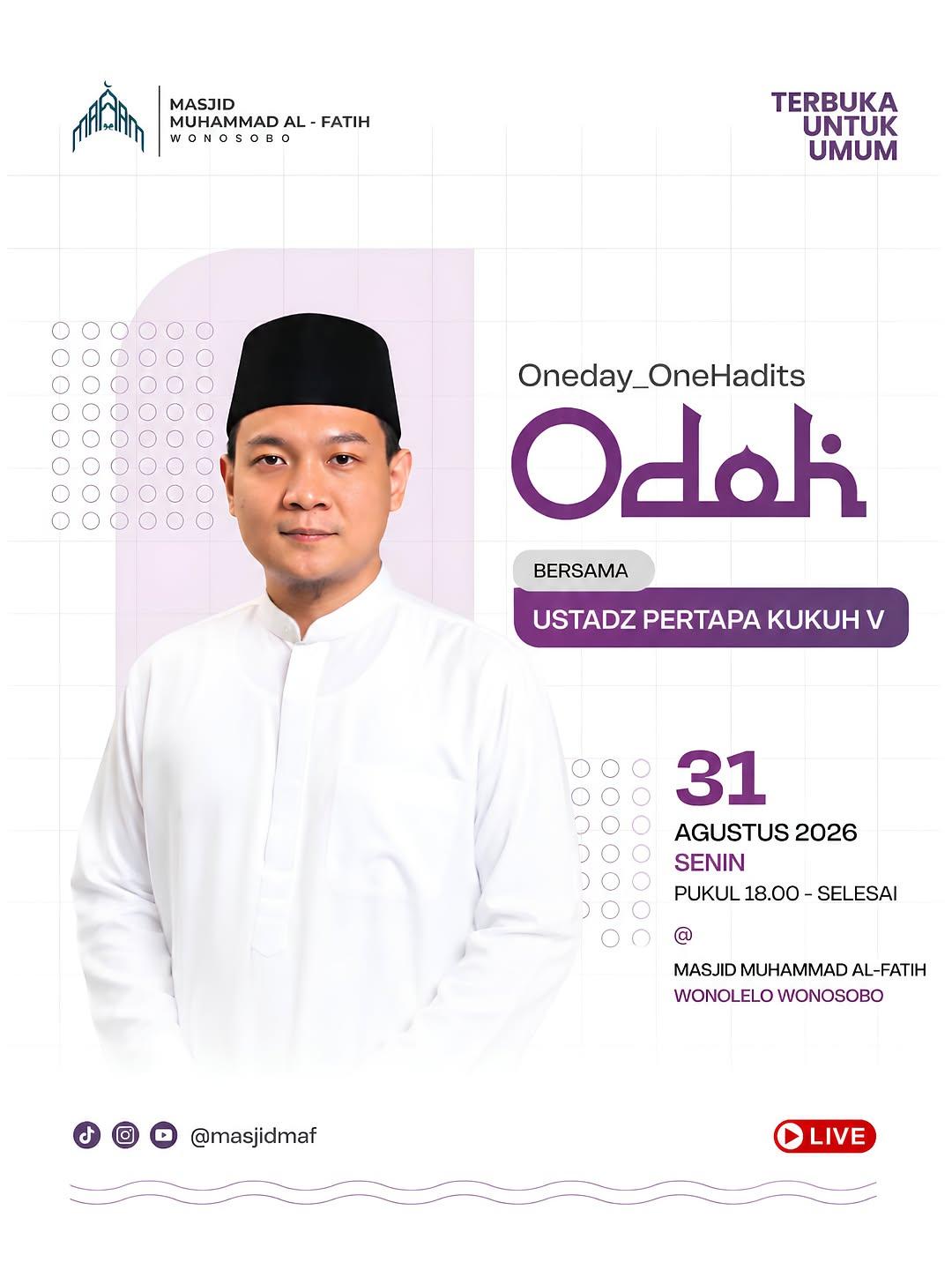 Kajian One Day One Hadist (Odoh)