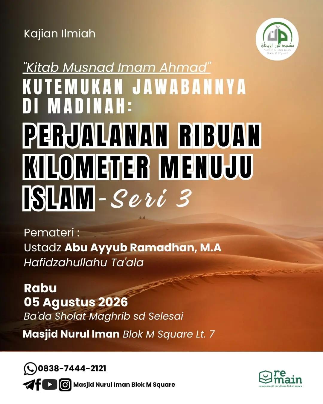 Kajian Kitab Musnad Imam Ahmad