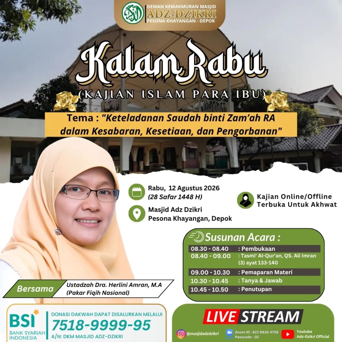 Keteladanan Saudah binti Zam’ah RA dalam Kesabaran, Kesetiaan, dan Pengorbanan