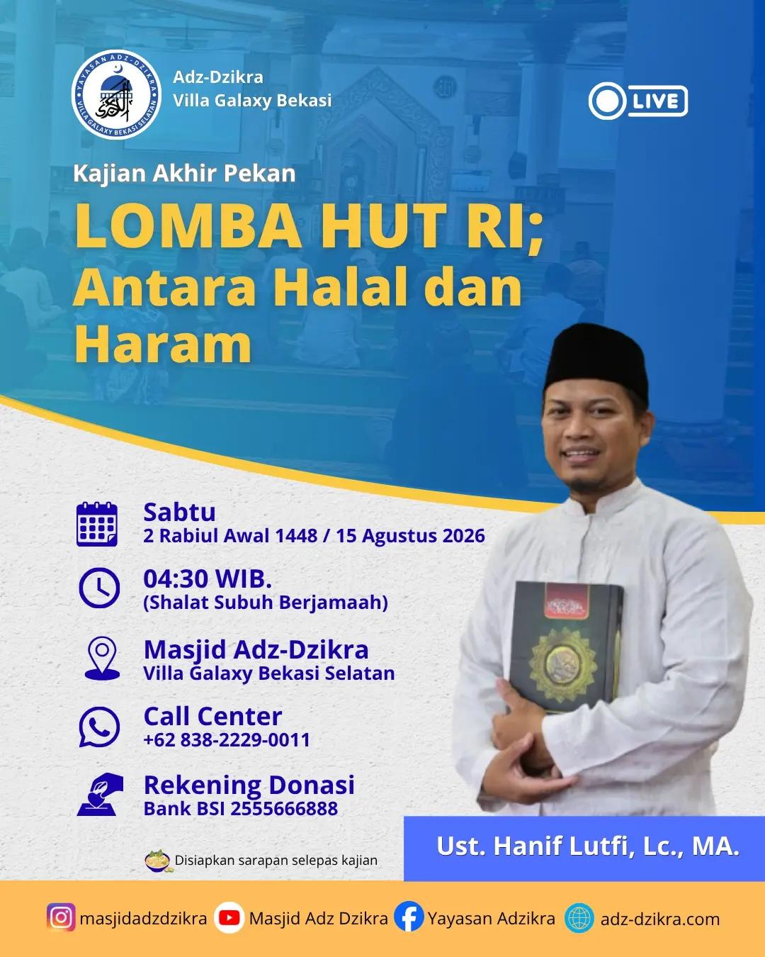 Kajian Akhir Pekan: Antara Halal dan Haram