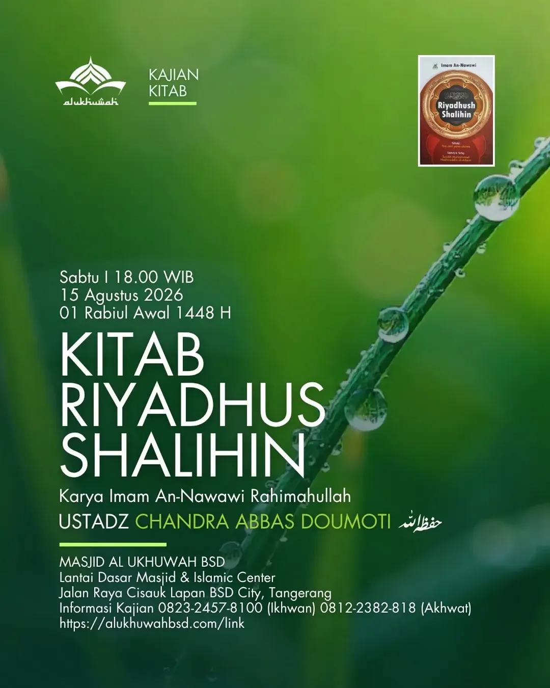 Kajian Kitab Riyadhus Shalihin