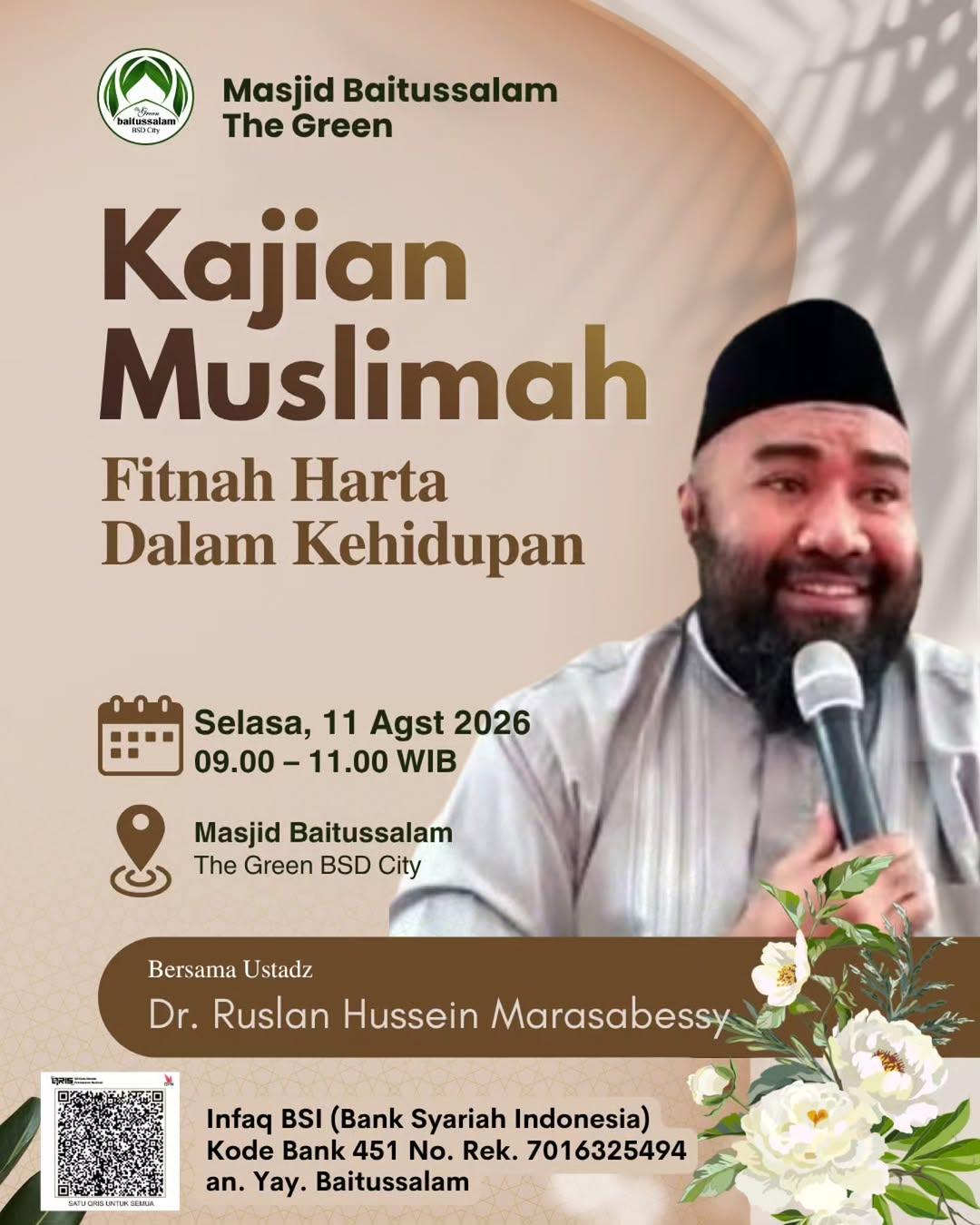 Kajian Muslimah: Fitnah Harta Dalam Kehidupan
