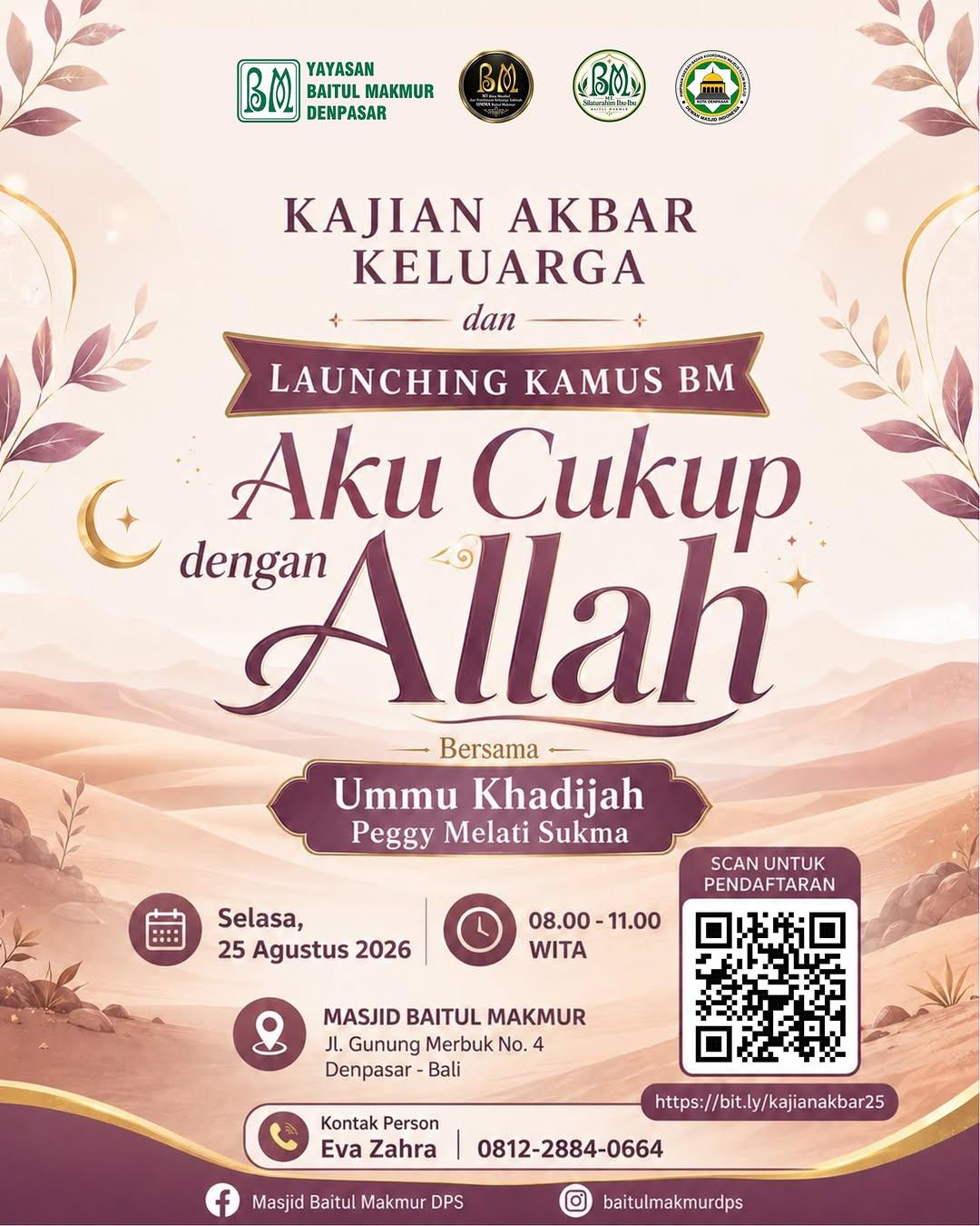 Kajian Akbar Khusus Muslimah dan Launching Kamus BM