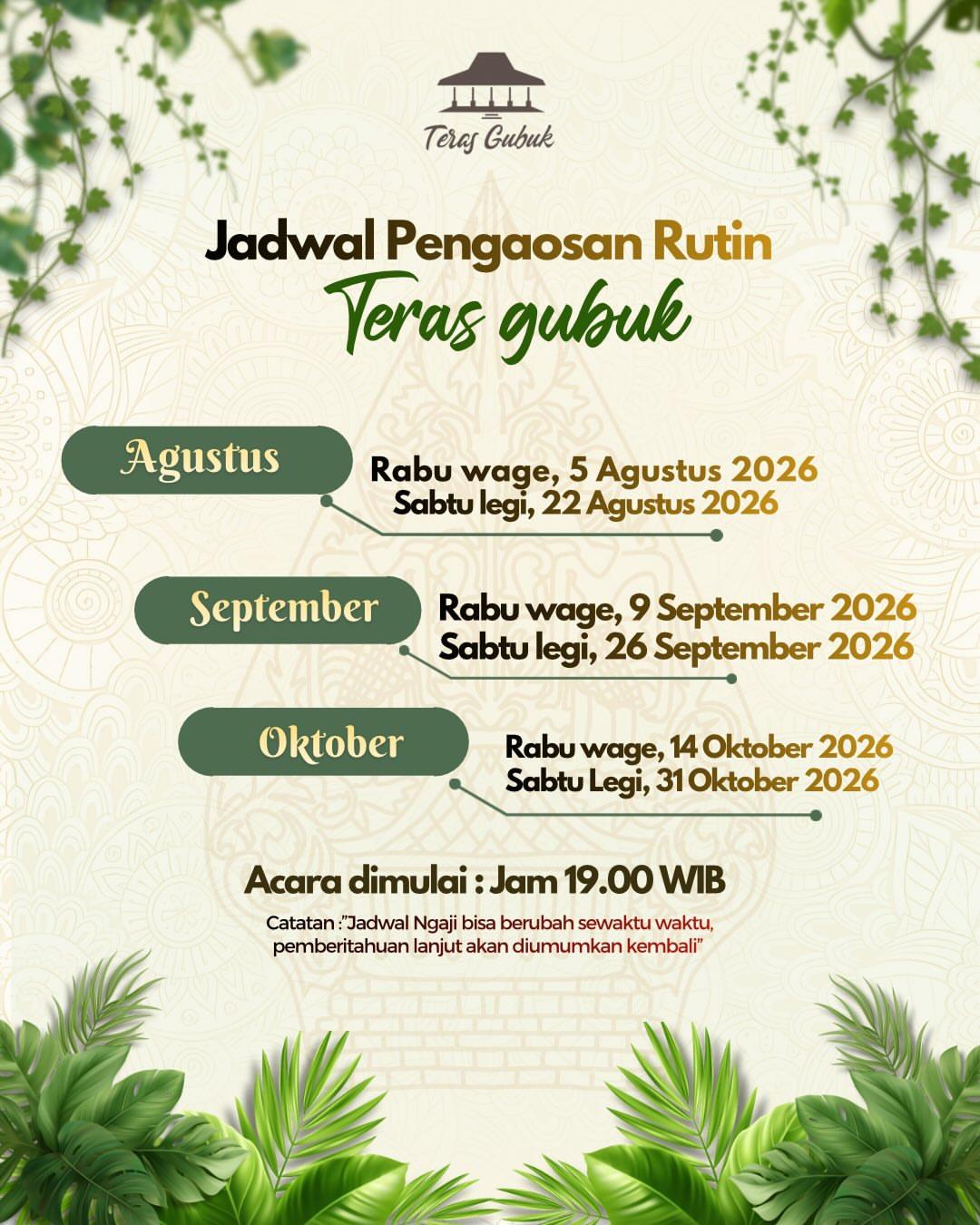 Pengaosan Rutin Teras Gubuk