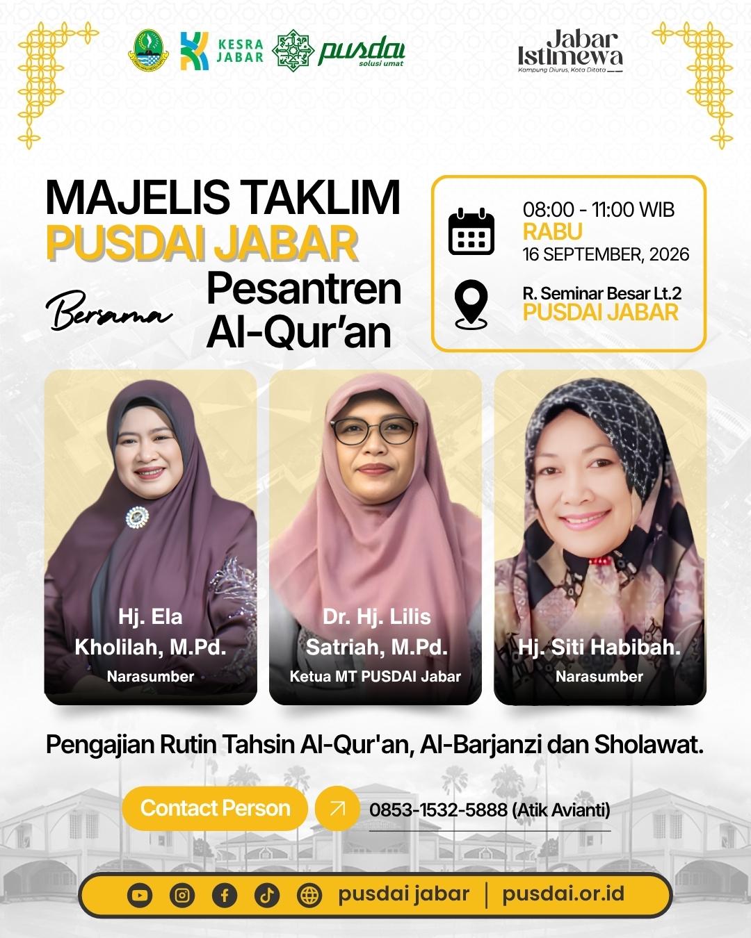 Pengajian Rutin Kitab Safinah, Tahsin Al-Qur'an, Al-Barjanzi dan Sholawat