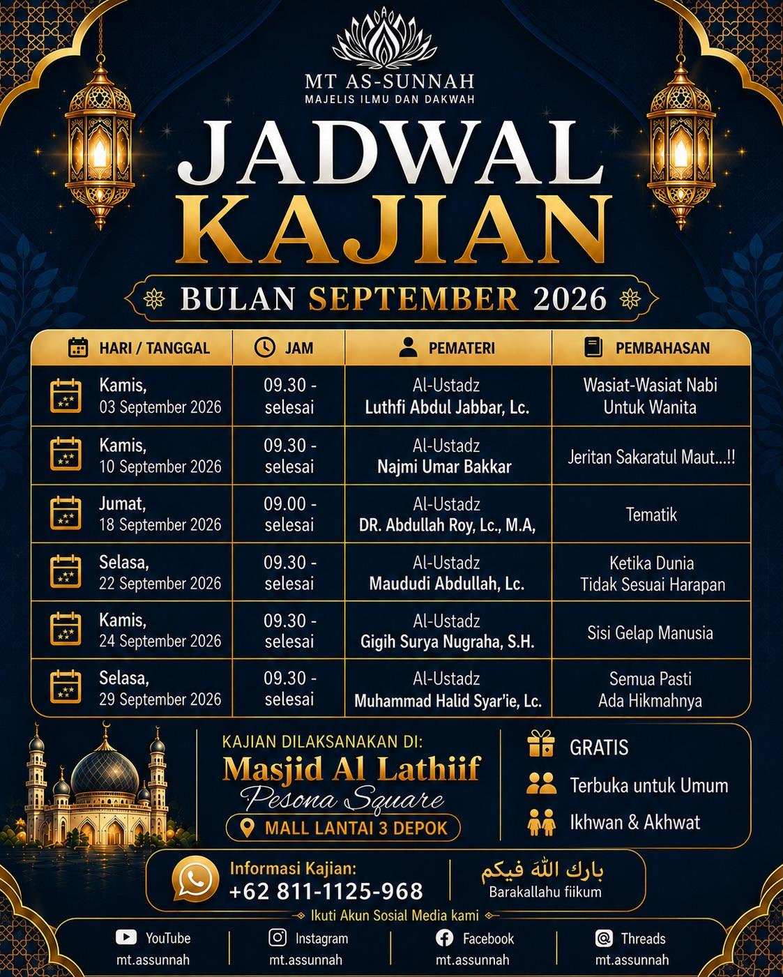 Kajian Bulan September 2026