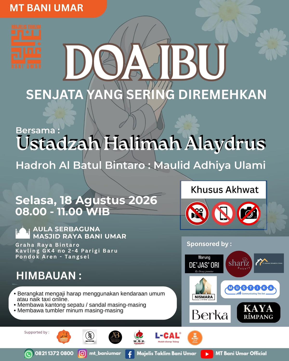 Kajian Selasa Duha: Doa Ibu