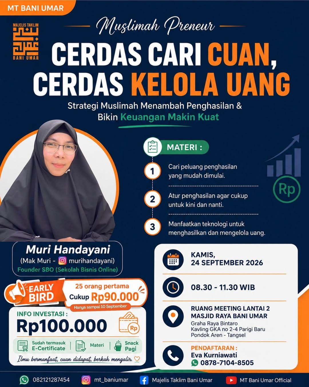 Workshop CERDAS CARI CUAN, CERDAS KELOLA UANG