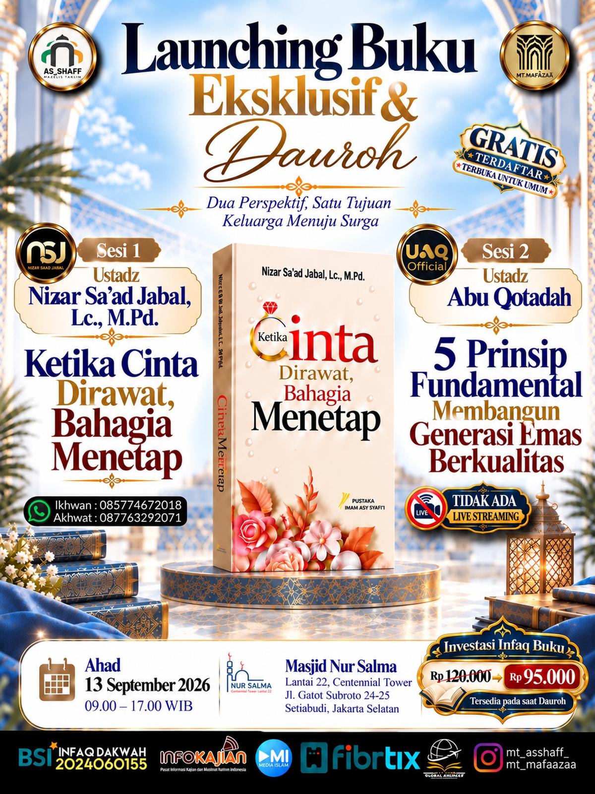 Launching Buku & Dauroh Dua Perspektif, Satu Tujuan: Keluarga Menuju Surga