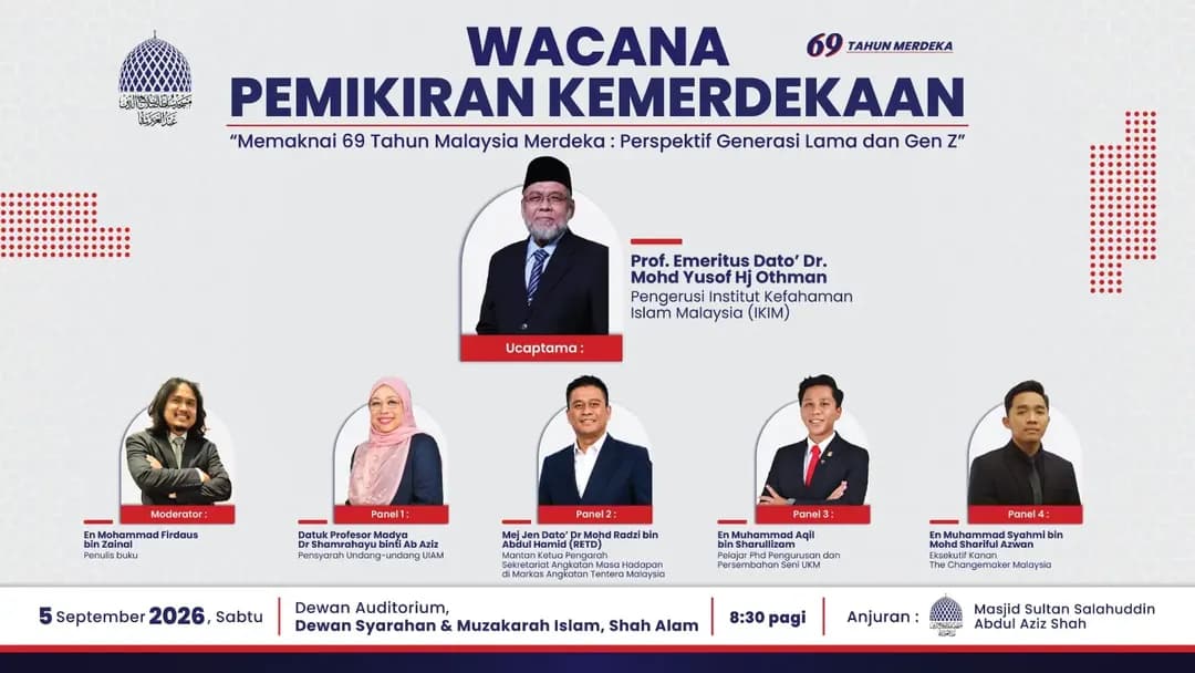 Wacana Pemikiran Kemerdekaan: Memaknai 69 Tahun Malaysia Merdeka : Perspektif Generasi Lama dan Gen Z
