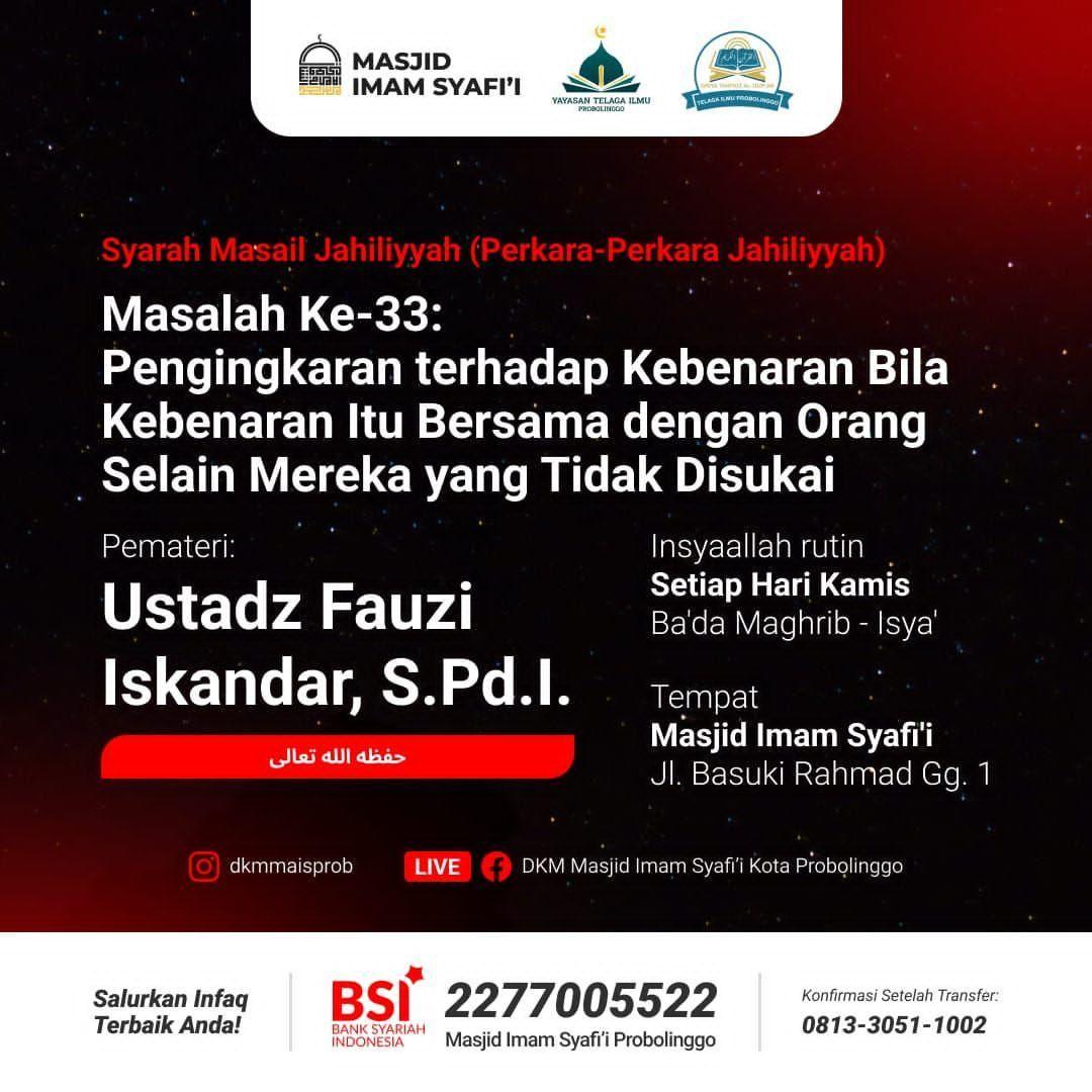 Kajian Syarah Masail Jahiliyyah