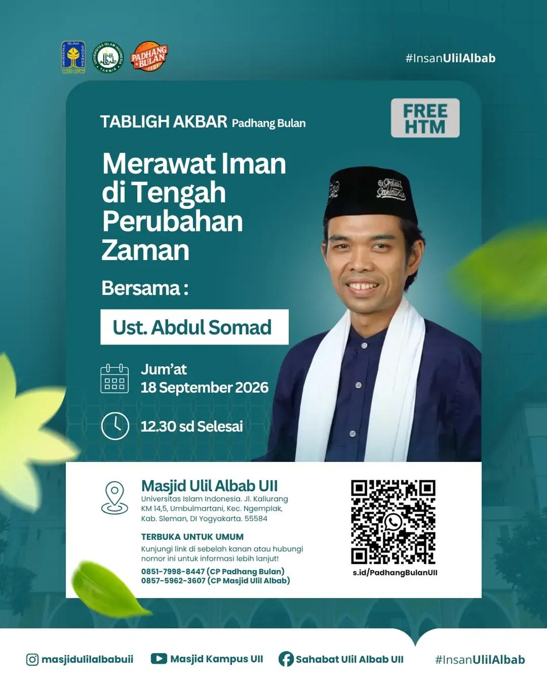 TABLIGH AKBAR PADHANG BULAN: Merawat Iman di Tengah Perubahan Zaman