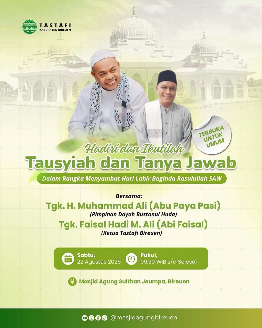 Pengajian Tastafi Pusat Kab Bireuen