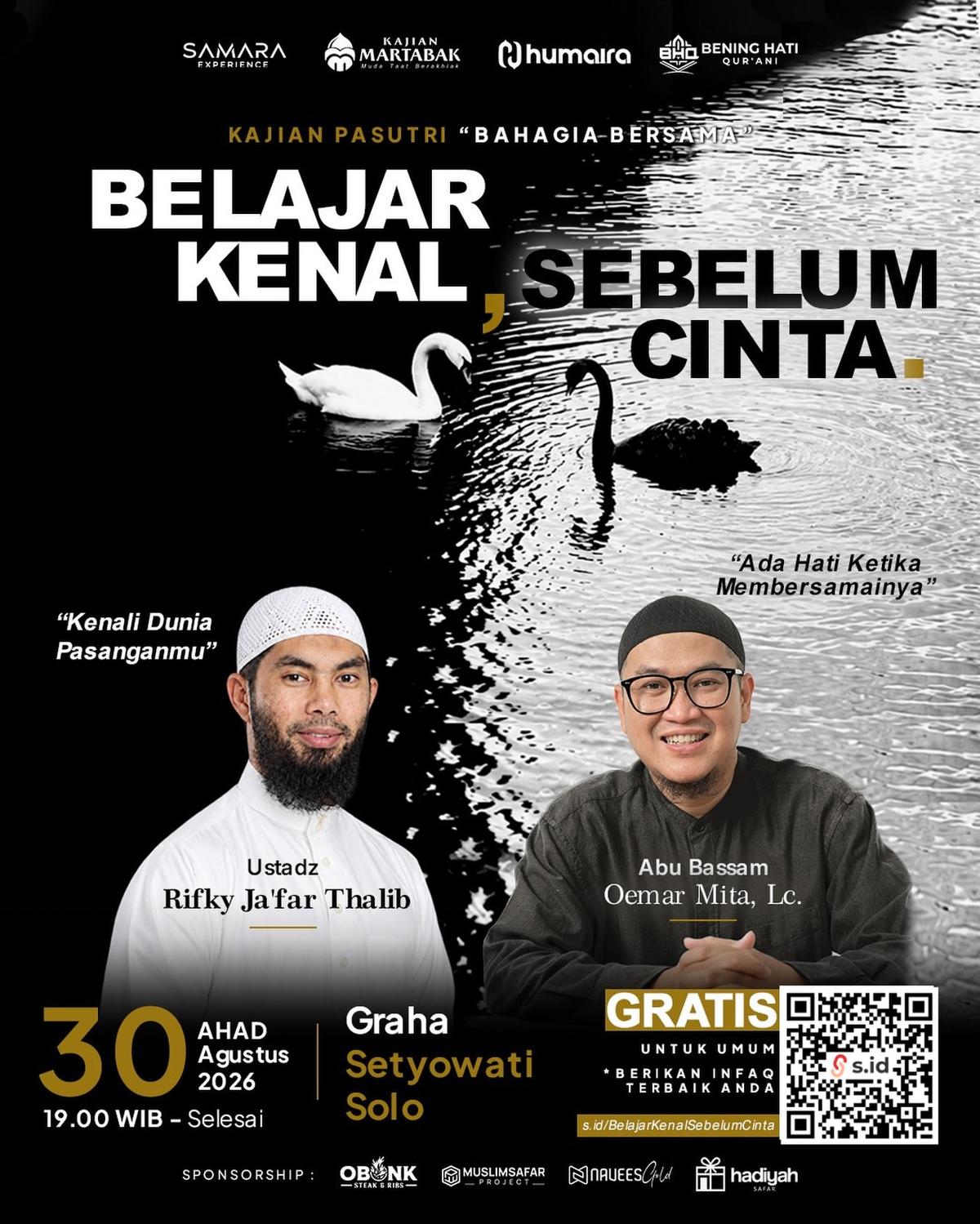 Kajian Pasutri Bahagia Bersama: Belajar Kenal, Sebelum Cinta