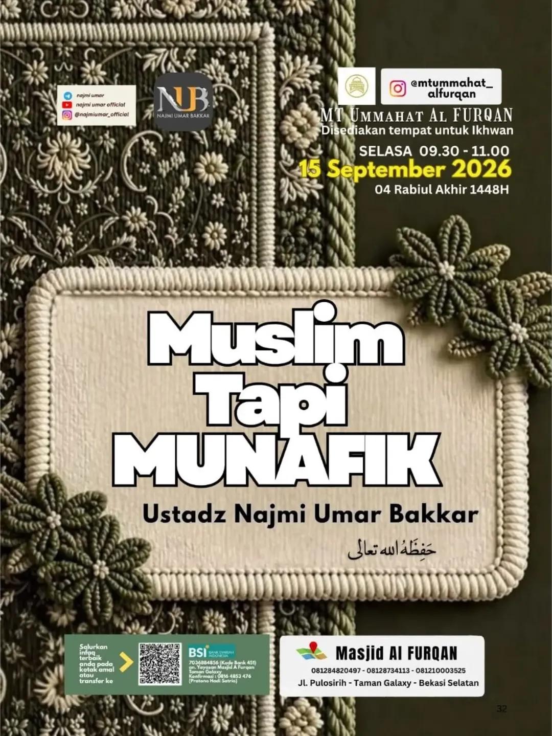 Muslim Tapi MUNAFIK