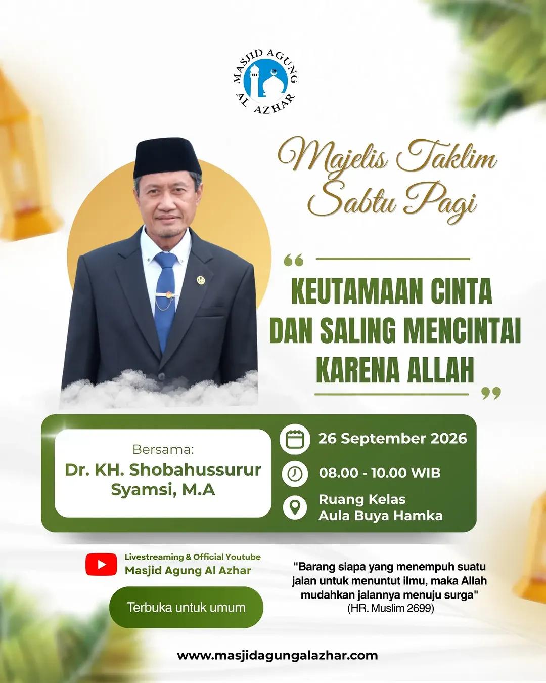 Keutamaan Cinta & Saling Mencintai Karena Allah