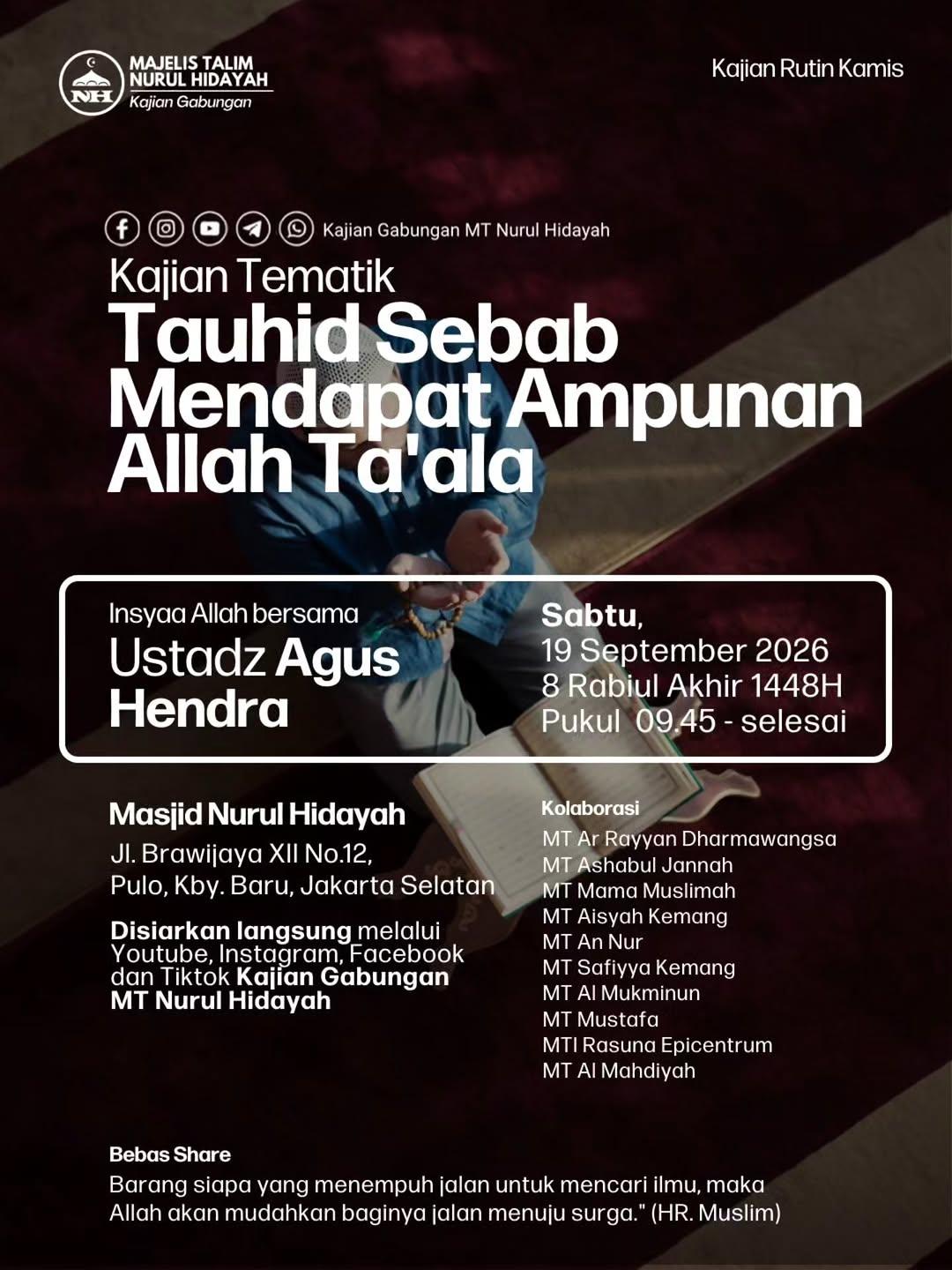 Tauhid Sebab Mendapat Ampunan Allah Ta'ala