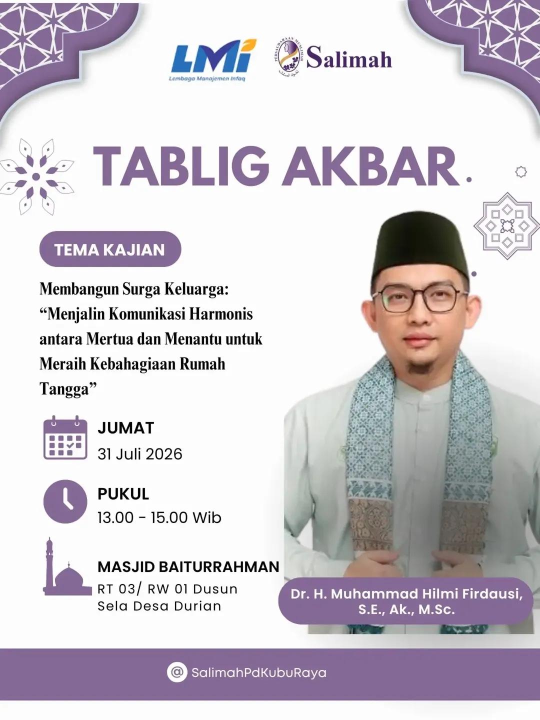 Tablig Akbar: Membangun Surga Keluarga: Menjalin Komunikasi Harmonis antara Mertua dan Menantu untuk Meraih Kebahagiaan Rumah Tangga