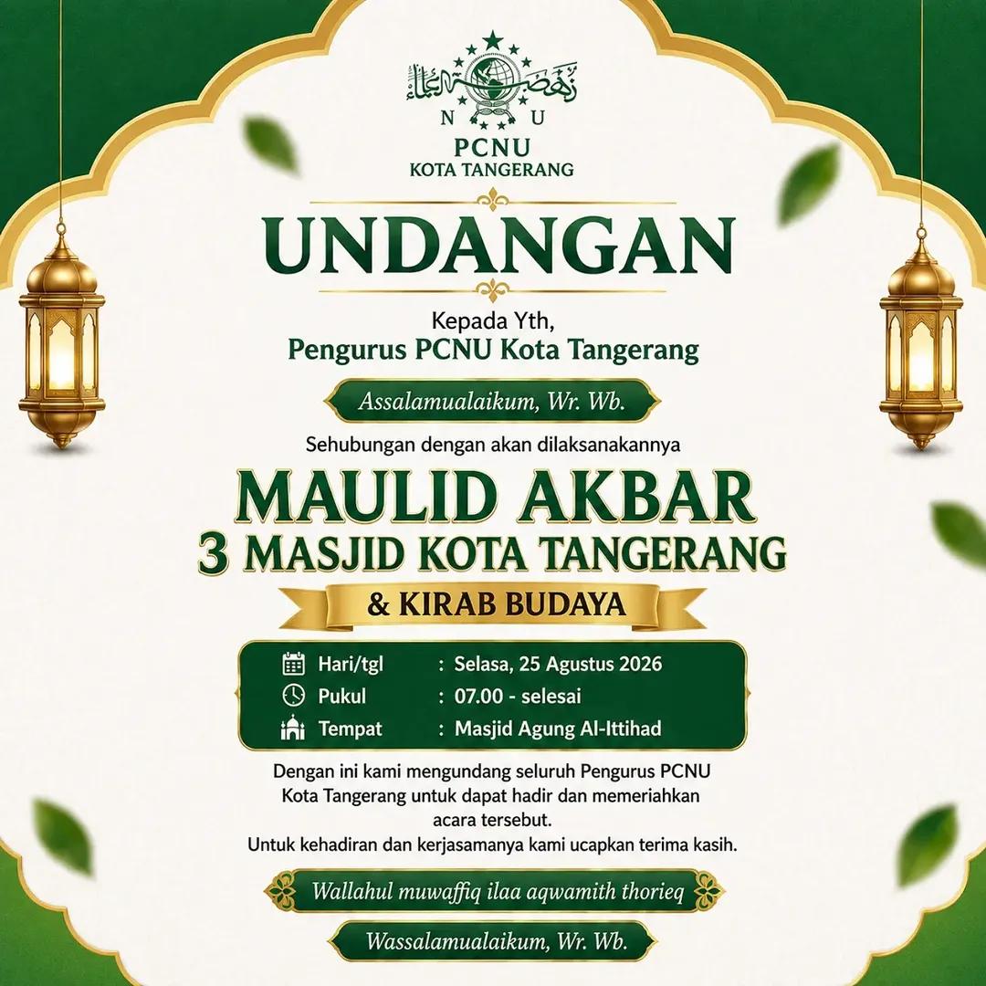 Maulid Akbar 3 Masjid Kota Tangerang & Kirab Budaya