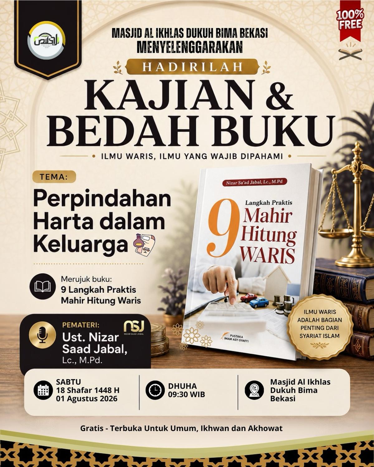 Kajian dan Bedah Buku: Perpindahan Harta dalam Keluarga