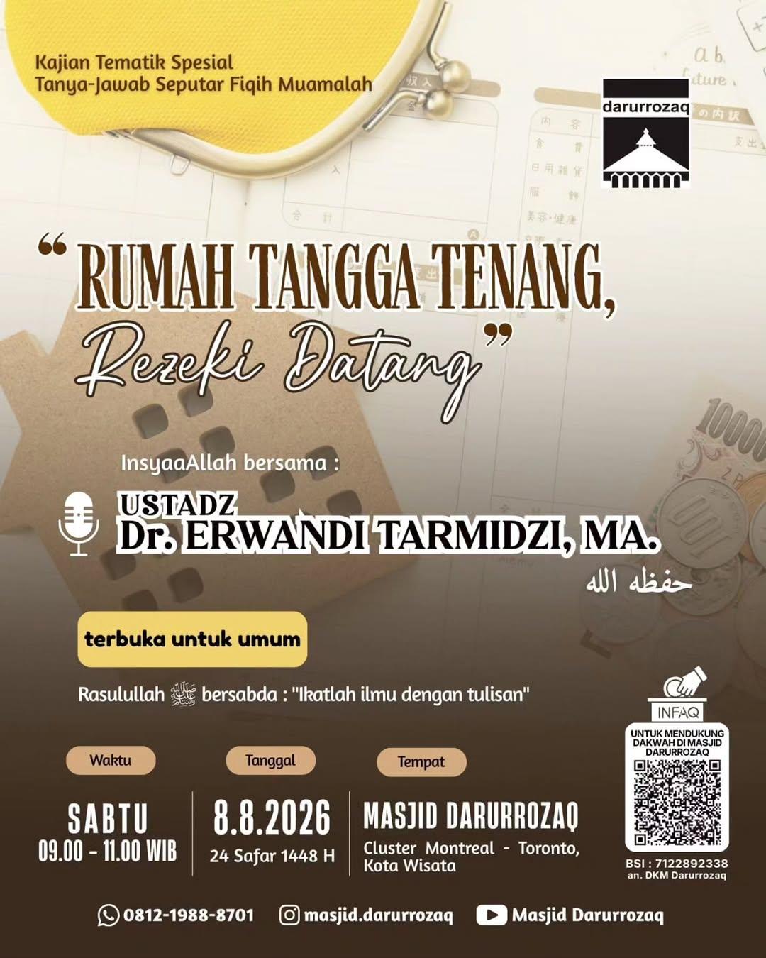 Rumah Tangga Tenang, Rezeki Datang