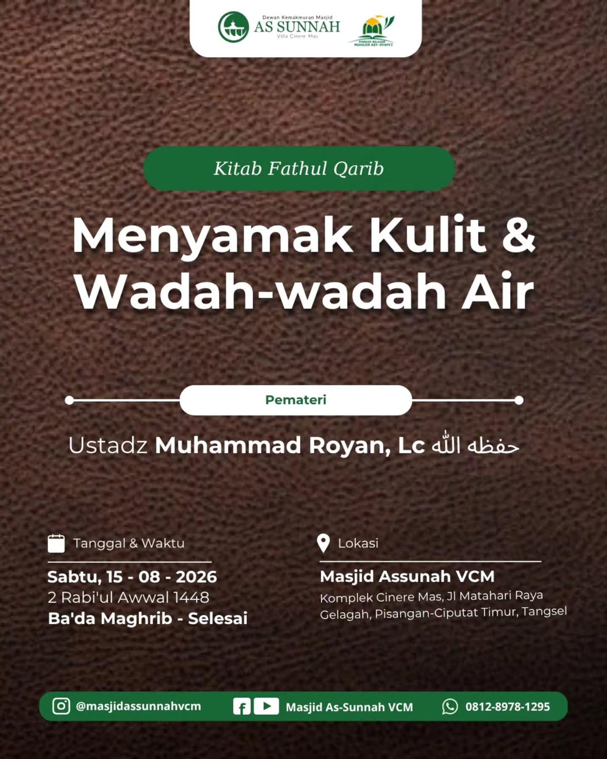 Kajian Fathul Qorib: Menyamak Kulit dan Wadah-wadah Air