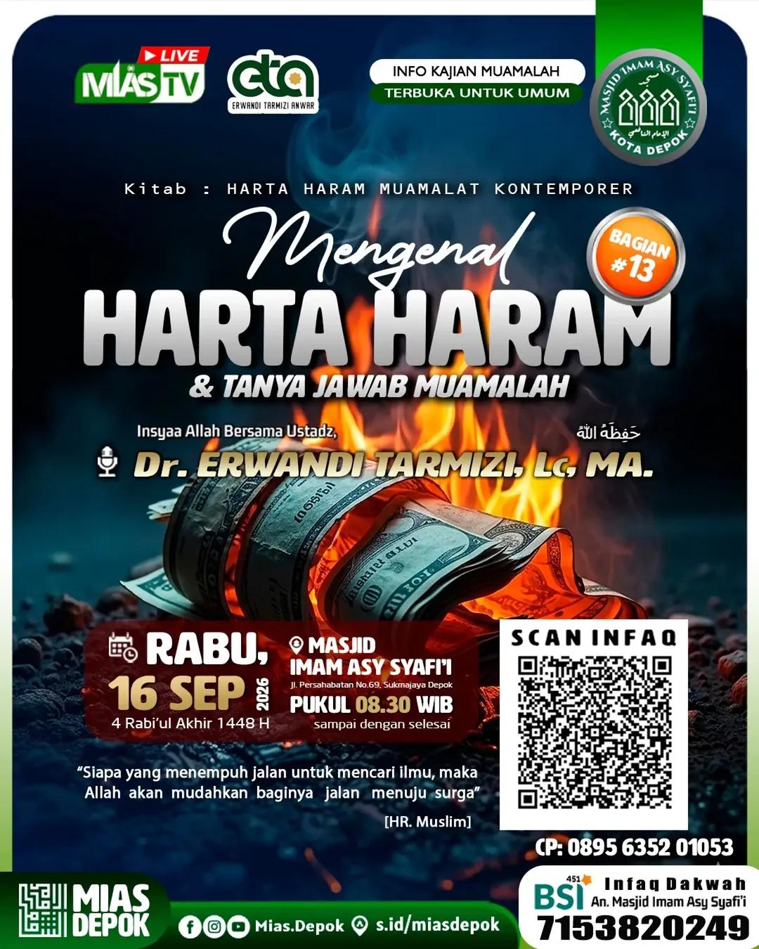 MENGENAL HARTA HARAM (13) & TANYA JAWAB MUAMALAH